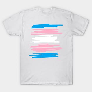 Trans Flag Scribble T-Shirt